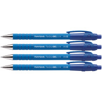 Papermate Flexgrip Gel Retractable Ballpoint Pen - Medium - Blue (Pack of 4)