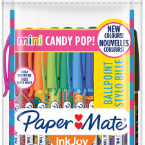 Papermate Inkjoy 100 Mini Capped Ballpoint Pen - Medium - Candy Colours (Pack of 10)