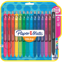 Papermate InkJoy Gel Retractable Ballpoint Pen - Medium - Assorted Colours (Pack of 14)