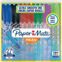 Papermate Inkjoy Wrap 100 Capped Ballpoint Pen - Medium - Fun Colours (Pack of 27)