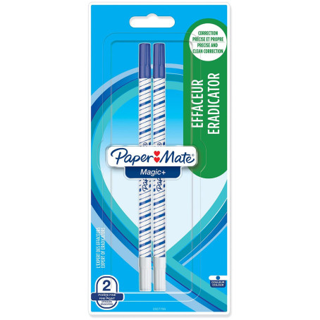 Papermate Magic + Erasable Fineliner Pen - Medium - Blue (Blister of 2)