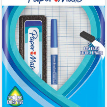 Papermate Whiteboard Marker Fine - Bullet Tip - Blue (Eraser Set)