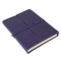 Papuro Amalfi Leather Journal - Aubergine - Medium