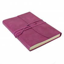 Papuro Amalfi Leather Journal - Raspberry - Large