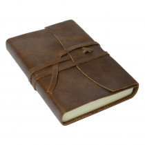 Papuro Amalfi Leather Journal - Chocolate - Small