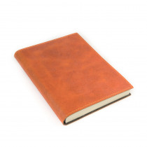 Papuro Capri Leather Journal - Orange - Medium