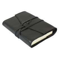 Papuro Milano Small Refillable Journal - Black with Plain Pages