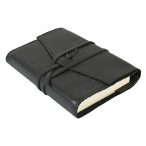 Papuro Milano Small Refillable Journal - Black Address Book