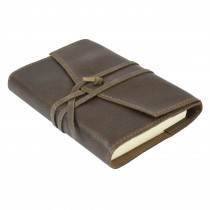 Papuro Milano Small Refillable Journal - Chocolate with Ruled Pages