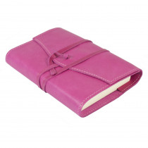 Papuro Milano Small Refillable Journal - Raspberry with Ruled Pages