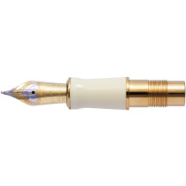 Parker Duofold Centennial White Ivorine Nib - Solid 18K Gold