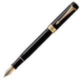 Parker Duofold Classic Fountain Pen - Centennial Black Gold Trim