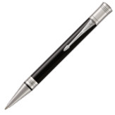 Parker Duofold Classic Ballpoint Pen - Black Chrome Trim