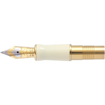 Parker Duofold International White Ivorine Nib - Solid 18K Gold