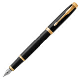 Parker IM Fountain Pen - Gloss Black Gold Trim