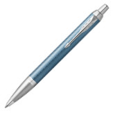 Parker IM Premium Ballpoint Pen - Blue Grey Chrome Trim