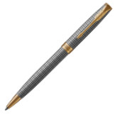 Parker Sonnet Ballpoint Pen - Chiselled Silver Gold Trim