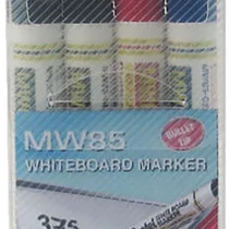 Pentel MW85 Whiteboard Markers - Bullet Tip - Assorted Colours (Wallet of 4)