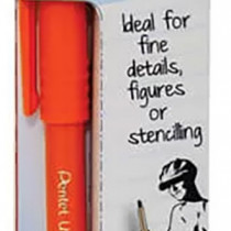 Pentel S570 Fineliner Pens - Extra Fine - Black (Pack of 3)