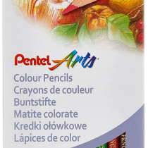 Pentel Arts Colouring Pencils - Assorted Colours (Pack of 12)