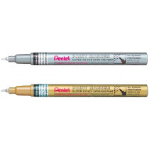 Pentel Arts Paint Markers - Extra Fine - Gold & Silver (Pack of 2)