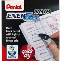 Pentel EnerGel Pure Rollerball Pens - 0.7mm - Assorted Colours (Wallet of 5)