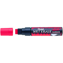 Pentel Jumbo Wet Erase Chalk Markers - Red (Wallet of 4)