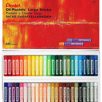 Pentel XXL Oil Pastels - Assorted Colours (Pack of 48)