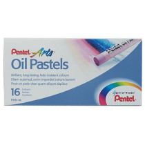 Pentel Arts Oil Pastels - Assorted Colours (Pack of 16)