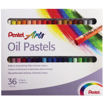 Pentel Arts Oil Pastels - Assorted Colours (Pack of 36)