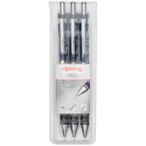 Rotring Tikky Mechanical Pencils - Black Barrel - 0.35mm, 0.50mm, 0.70mm