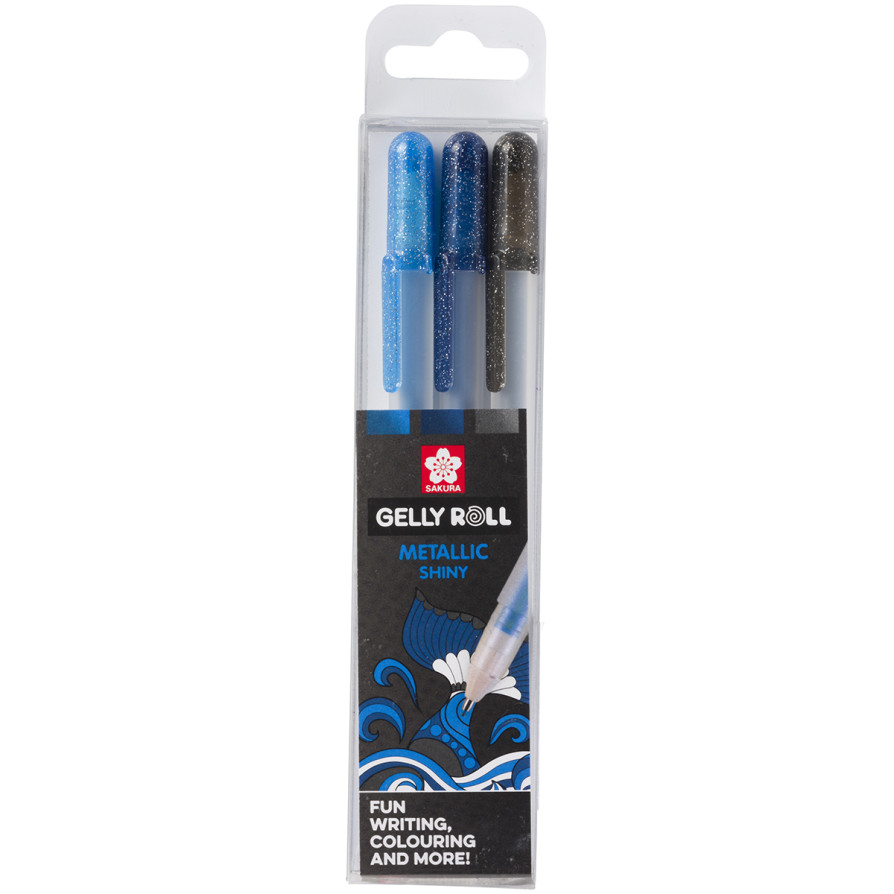 Sakura Gelly Roll Metallic Gel Pens - Ocean Set (Pack of 3)