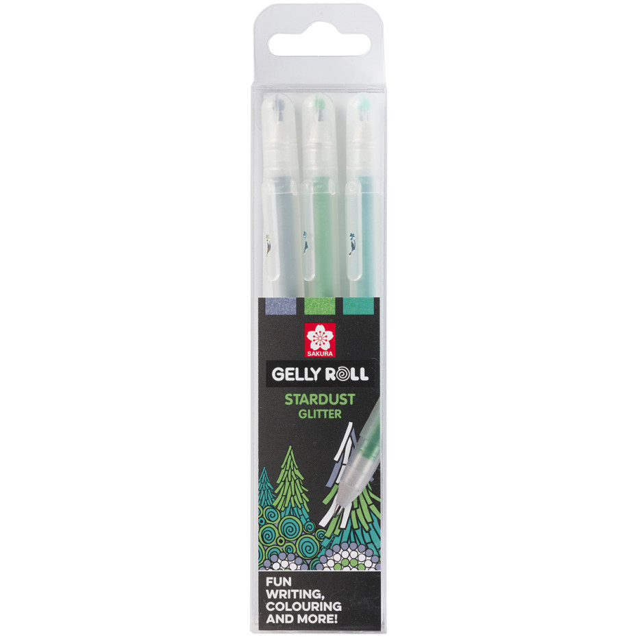 Sakura Gelly Roll Stardust Gel Pens - Forest Set (Pack of 3)