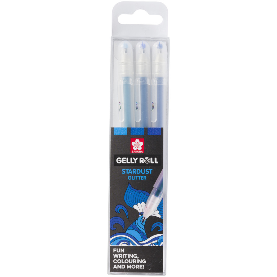 Sakura Gelly Roll Stardust Gel Pens - Ocean Set (Pack of 3)