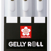Sakura Gelly Roll Basic Gel Pens - 1.0mm - White Set (Pack of 3)