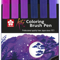 Sakura Koi Colour Brush Pens - Galaxy Set (Pack of 6)