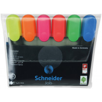Schneider Job Highlighters - Assorted Colours (Pack of 6)