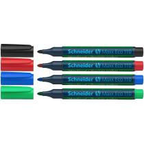 Schneider Maxx Eco 110 Whiteboard Markers - Bullet Tip - Assorted Colours (Pack of 4)