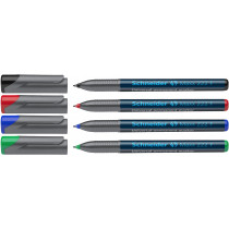 Schneider Maxx 222 Permanent Markers - Fine - Assorted Colours (Pack of 4)