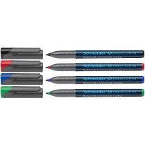 Schneider Maxx 224 Permanent Markers - Medium - Assorted Colours (Pack of 4)