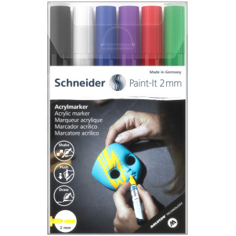 Schneider Paint-It 310 Acrylic Markers - 2mm - Set 1 (Pack of 6)