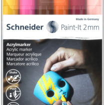 Schneider Paint-It 310 Acrylic Markers - 2mm - Set 3 (Pack of 6)