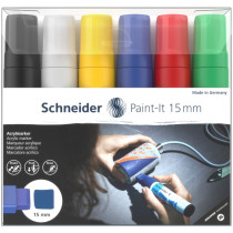 Schneider Paint-It 330 Acrylic Markers - 15mm - Set 1 (Pack of 6)