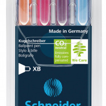 Schneider Slider Basic Ballpoint Pens - Extra Broad - Assorted Colours (Pack of 4)