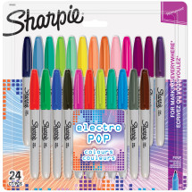 Sharpie Fine Marker Pen - Assorted Colours (Pack of 24), S0944841