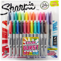 Sharpie Fine Marker Pens - Colour Burst (Pack of 24)