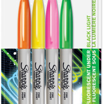 Sharpie Fine Marker Pens - Neon Colours (Pack of 4)