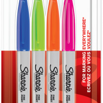 Sharpie Fine Marker Pens - Fun Colours (Pack of 4)
