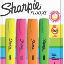Sharpie Fluo XL Highlighters - Assorted Colours (Blister of 4)
