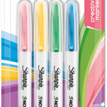 Sharpie S Note Markers - Assorted Colours (Blister of 4)